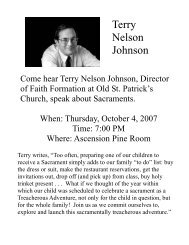 Terry Nelson Johnson flyer - Ascension Catholic Church