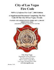 City of Las Vegas Fire Code