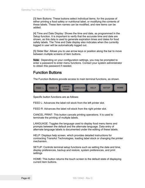 Food Safety Terminal Operators Guide - TransAct