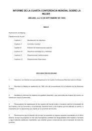 Informe de la Cuarta Conferencia Mundial Sobre la Mujer - UNFPA