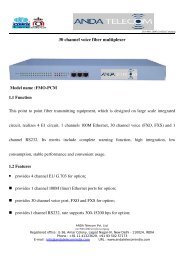 Optimux WITH 4E1/30FXO/FXS/ETHERNET - ANDA TELECOM INDIA