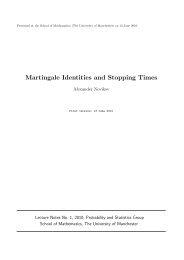 Martingale Identities and Stopping Times - MIMS - The University of ...