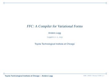 FFC: A Compiler for Variational Forms - FEniCS Project
