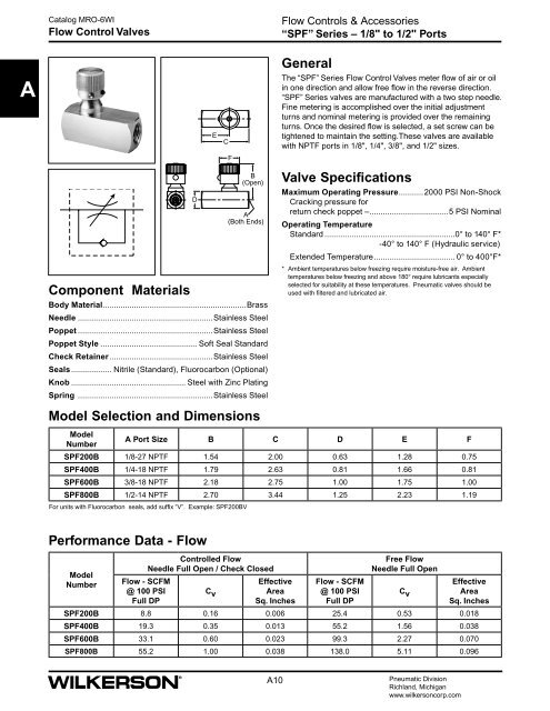 A Flow Controls & Accessories