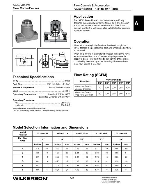 A Flow Controls & Accessories