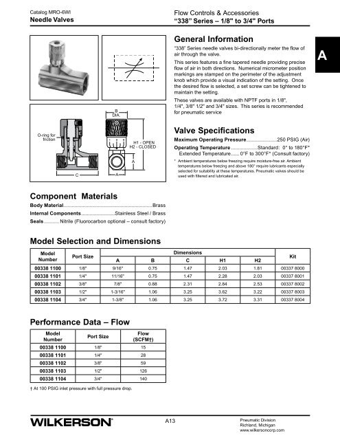 A Flow Controls & Accessories