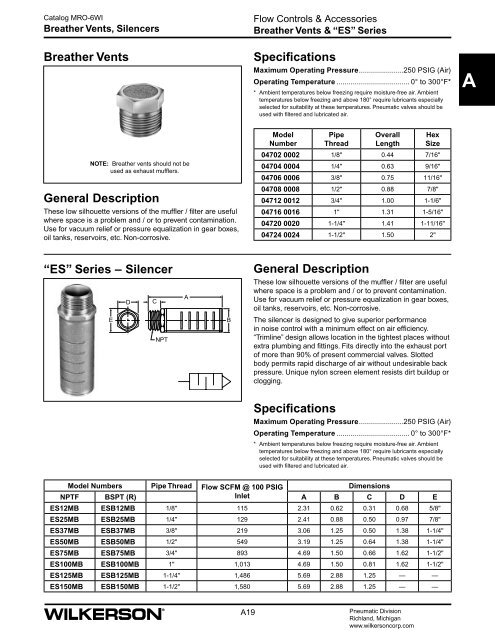 A Flow Controls & Accessories