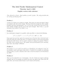 The 23rd Nordic Mathematical Contest - Georg Mohr-Konkurrencen