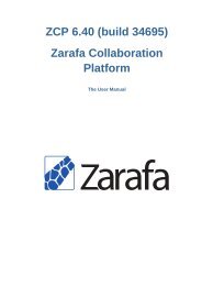 Zarafa Collaboration Platform - The User Manual