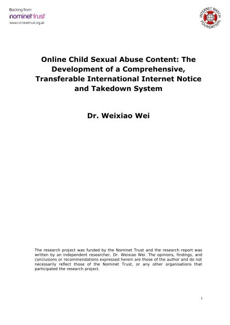 Online Child Sexual Abuse Content: The Development of a ...