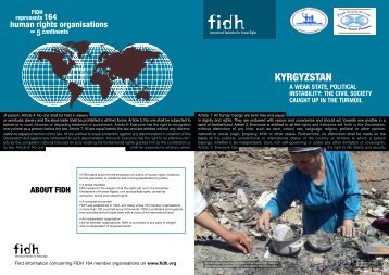 KYRGYZStAN - FIDH