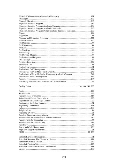 Microsoft Word MU 2009-2010.doc - Methodist University