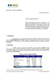 Nota TÃ©cnica nÂº 159/2011-SRE/ANEEL