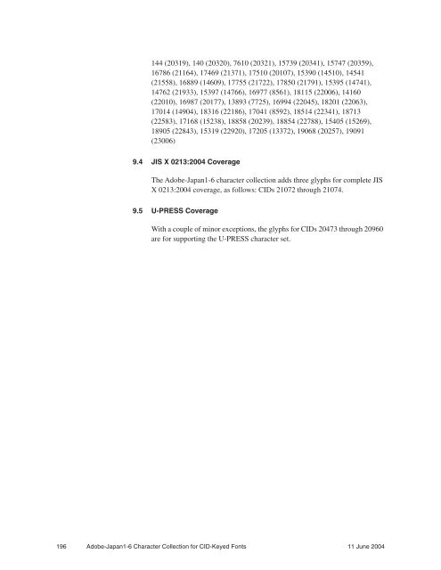 Adobe-Japan1-6 Character Collection for CID ... - Adobe Partners