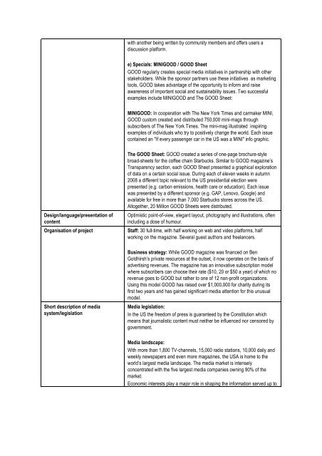 integrating sustainability themes into media - Collaborating Centre ...