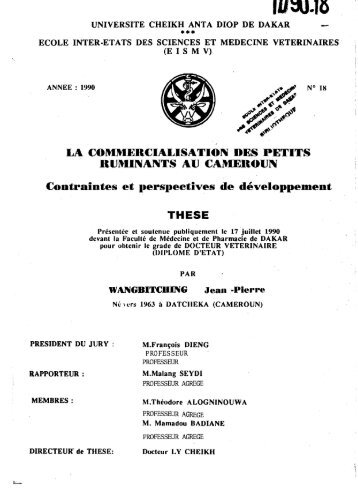 La Commercialisation des petits ruminants au Cameroun ... - BEEP