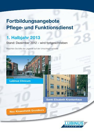 Fortbildungsangebote Pflege- und Funktionsdienst - Lubinus Clinicum