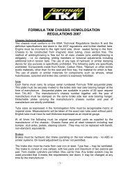 Formula TKM Chassis Homologation Regulations 2007 - Tal-Ko