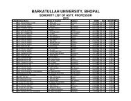 Assistant Professor - Barkatullah University, Bhopal