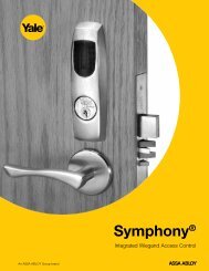 Yale Symphony Integrated Wiegand Access Control Catalog