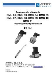 Przetworniki ciÅnienia DMU 01, DMU 03, DMU 04, DMU 05 ... - Afriso