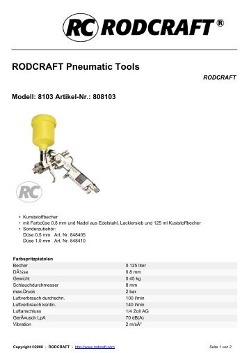 RODCRAFT Pneumatic Tools - Viva