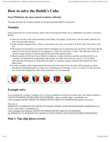 How to solve the Rubik's Cube - Wikibooks, collection of open ...