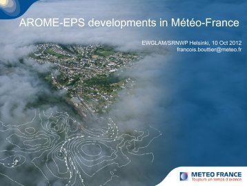 AROME-EPS developments in Meteo-France - C-SRNWP Project
