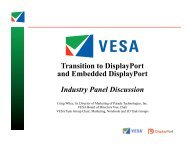 Transition to DisplayPort and Embedded DisplayPort ... - VESA