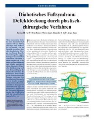 Diabetisches FuÃŸsyndrom: Defektdeckung durch plastisch ...