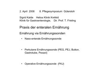 Praxis der enteralen Ernährung - ZAB