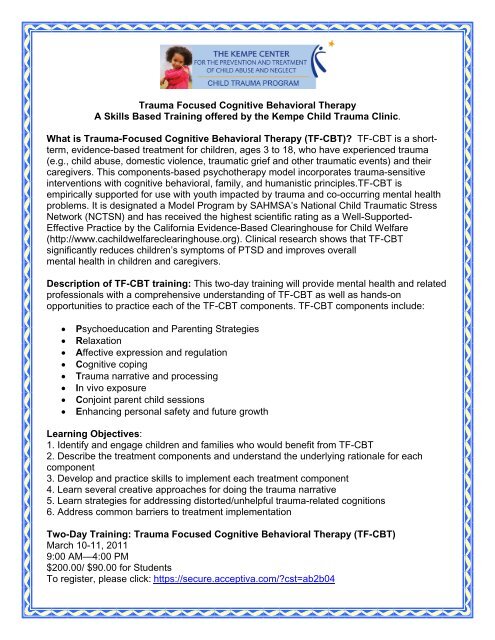 Trauma Focused Cognitive Behavioral Therapy A Skills Based ...