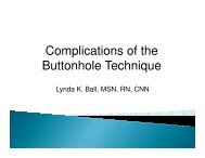 Complications of the Buttonhole Technique