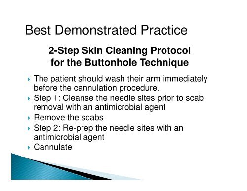 Complications of the Buttonhole Technique