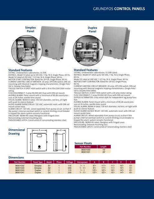 Sump, Sewage, Effluent Brochure - Boston Heating Supply