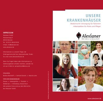 UNSERE KRANKENHÄUSER - Alexianer Krankenhaus GmbH