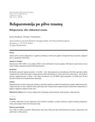 Relaparotomija po pilvo traumų Relaparotomy after abdominal trauma