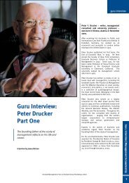 Guru Interview: Peter Drucker Part One - Emerald