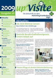 Up Visite – Ausgabe 1 / 2009 - Hümmling Krankenhaus Sögel