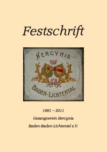 Festschrift zum Jubiläumsjahr 2011 "150 Jahre Hercynia"