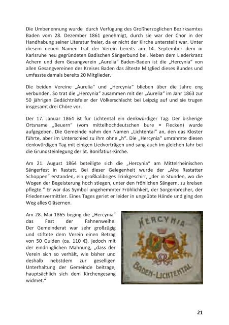 Festschrift zum Jubiläumsjahr 2011 "150 Jahre Hercynia"