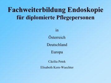 Fachweiterbildung Endoskopie