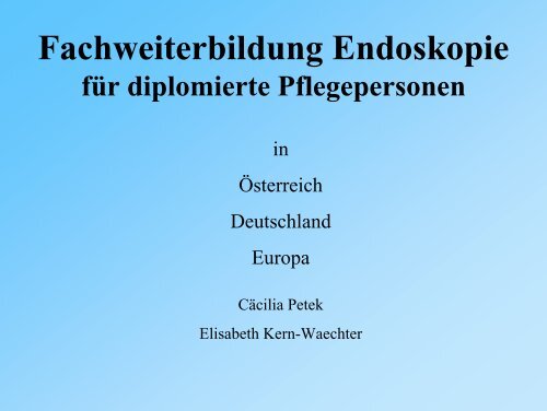 Fachweiterbildung Endoskopie