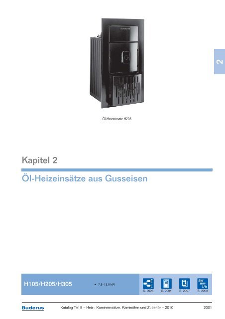 2 Kapitel 2 Öl-Heizeinsätze aus Gusseisen - Buderus