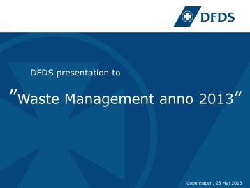 Waste Management hos DFDS, v/Henrik Svane, DFDS