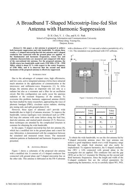 A Broadband T-Shaped Microstrip-line-fed Slot Antenna with ...