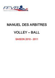 Le manuel des arbitres - Extranet FFVB - Fédération Française de ...