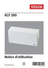 notice d'utilisation KLF 100 - Velux