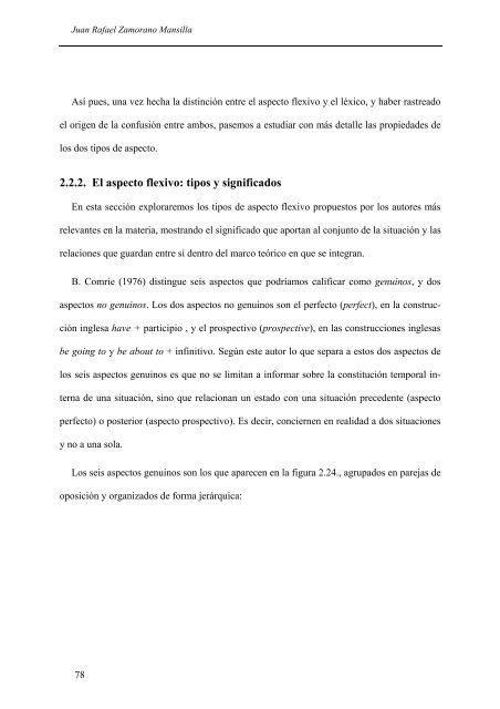 la generaciÃ³n de tiempo y aspecto en inglÃ©s y espaÃ±ol