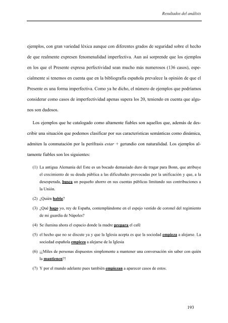 la generaciÃ³n de tiempo y aspecto en inglÃ©s y espaÃ±ol